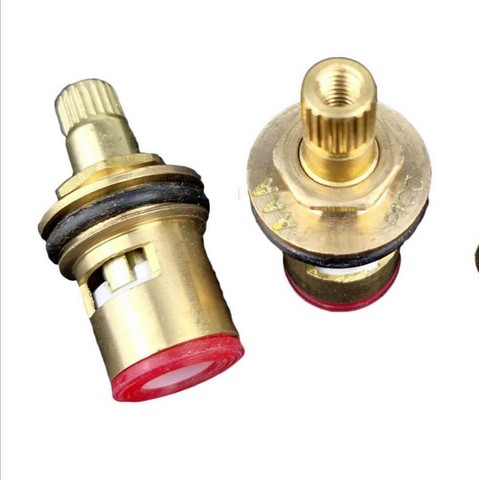 Durable 35mm single seal red circle faucet ceramic disc cartridge valve core with temperature control